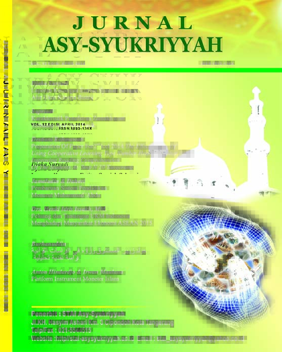 					View Vol. 12 No. 1 (2014): Jurnal Asy-Syukriyyah
				