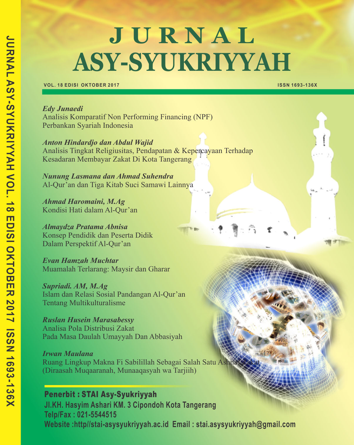 					View Vol. 18 No. 1 (2017): Jurnal Asy-Syukriyyah
				