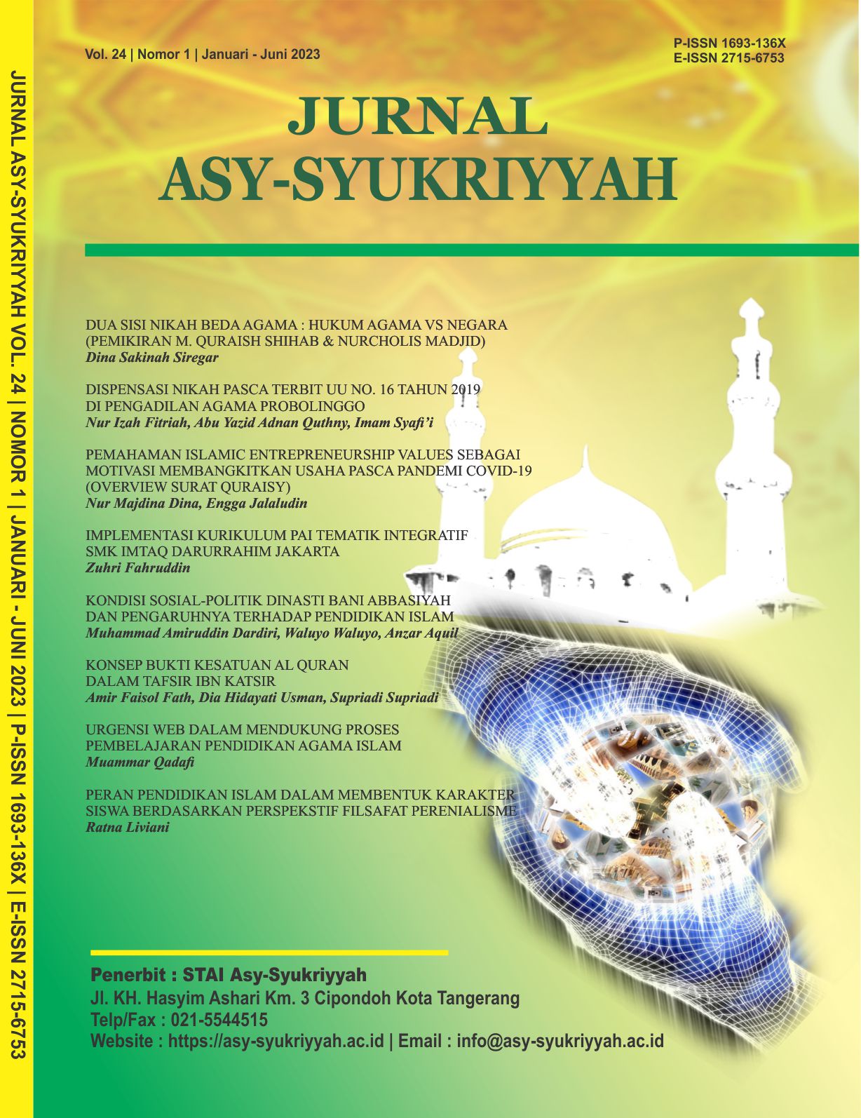					View Vol. 24 No. 1 (2023): Jurnal Asy-Syukriyyah
				