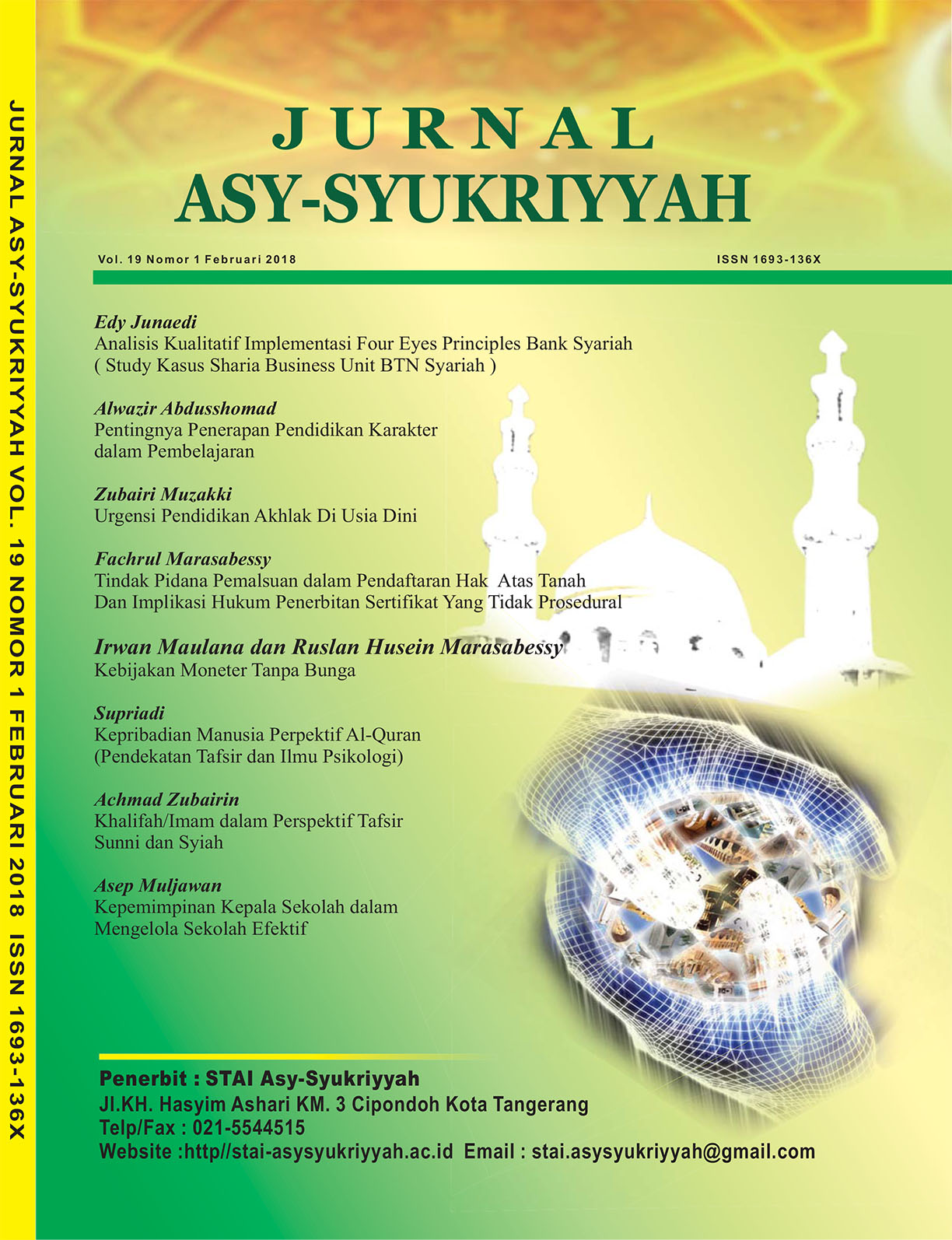 					View Vol. 19 No. 1 (2018): Jurnal Asy-Syukriyyah
				